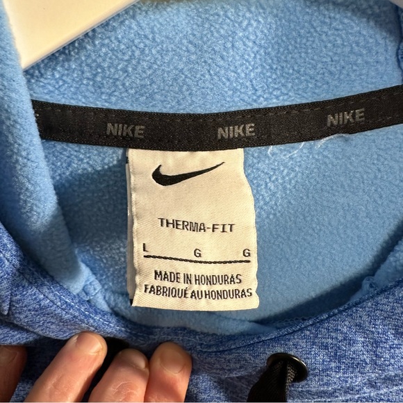 Nike Men's Therma-Fit Hoodie Heather Blue Large - Picture 2 of 7
